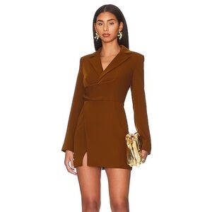 Lovers + Friends Christelle Mini Dress Size Large - Mocha Brown